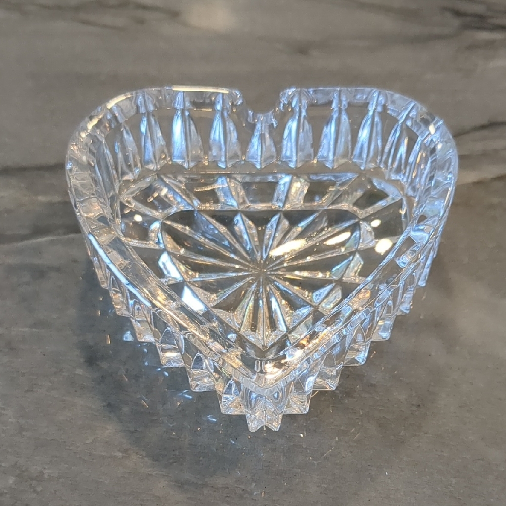 Heart-Shaped Crystal Dish